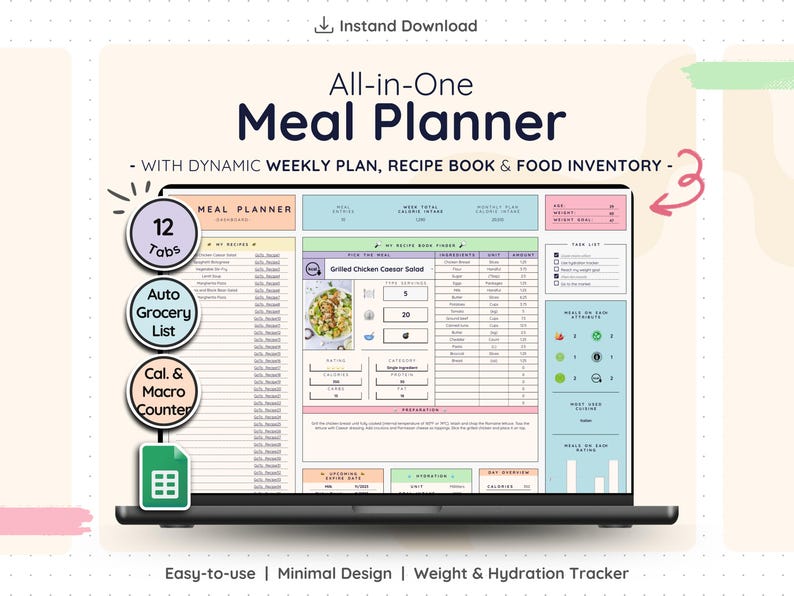 Meal Planner Google Sheets